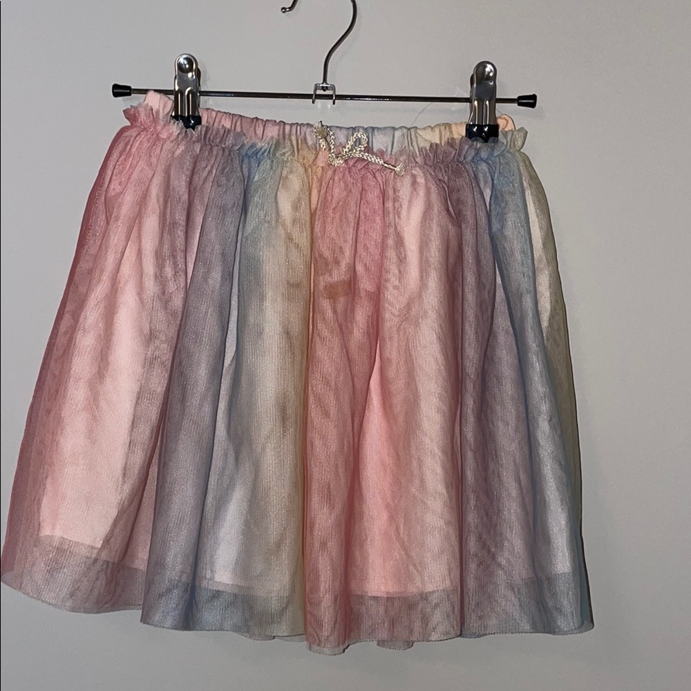 H&M Girls Multicolor Twill/Satin Skirt Size 6X/7